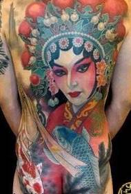 Vzorec tetovaže s polnim hrbtnim delom
