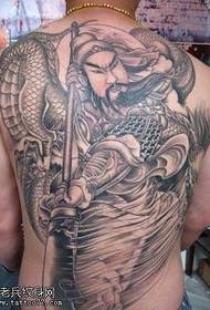 Повна спина татуювання Guan Gonglong