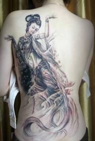 Djevojke leđa običan klasični uzorak ljepote tetovaže