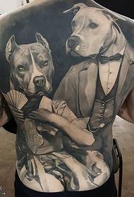 Twee honden tattoo-ontwerpen voor grote honden