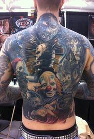 Vadon eltúlzott, teljes hátú totem tetoválás tetoválás