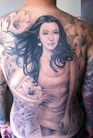 Назад краси портрет татуювання татуювання