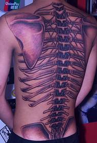 A realîst full back back 3D totem tattoo cool and incomparable