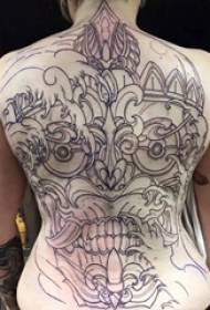 Prajna mask tattoo girl back prajna mask tattoo sary