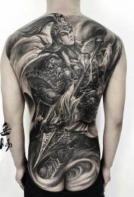 Yakazara mwari ishe Zhao Zilong tattoo pateni