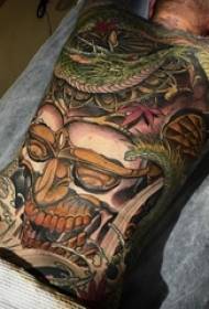 Ragazzi schiena pittura schizzo creativo gangster giapponese classico grande area immagini di tatuaggi a schiena piena
