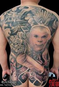 Dan s punim leđima, uzorak svetog tetovaža Sun Wukong