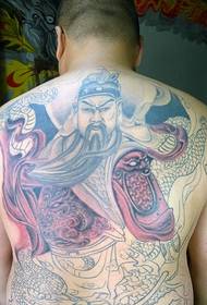 Urok tatuaży Guan Gong, które wypełniają całe plecy