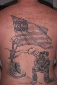 Msirikali wakale waku America ndi tsamba tattoo