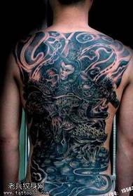 Model de tatuaj Sun Wukong dominator, scurgere completă în spate