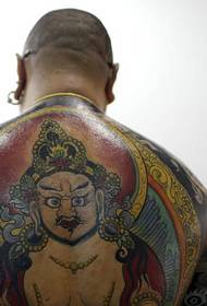 Tatuaj de tatuaj Buddha de culoare spate completă