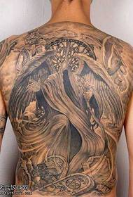 Motif de tatouage ange noir