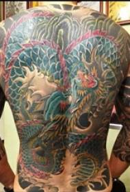 Chinwa zetwal tatoo Wang Mingyang pentire dragon foto tatou sou do l 'yo