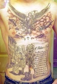Юбка и грудь армейские юбилейные татуировки