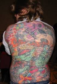 Натраг Стар Варс тема узорак боје тетоважа у боји