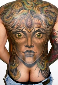 Πίσω μοτίβα τατουάζ Medusa