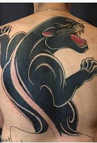 Padrão de tatuagem grande volta clássico grande pantera negra