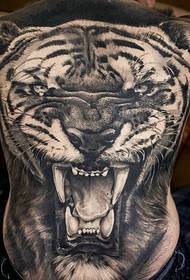 Keren dan penuh dengan pola tato harimau hitam dan abu-abu