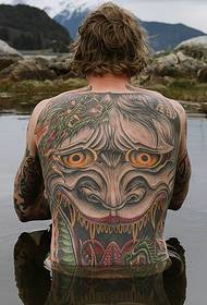 Full back miyambo European ndi American color lalikulu prajna tattoo dongosolo