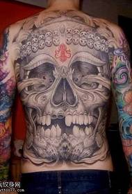 Modello di tatuaggio con elemento posteriore completo