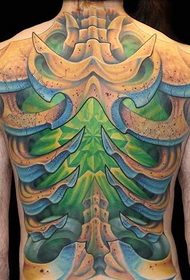 Modello di tatuaggio 3d a schiena piena europeo e americano super bello