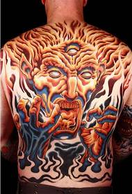 Modello di tatuaggio Taro in fiamma ardente