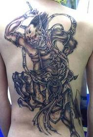 Tibuok balik nga itom ug puti nga gabii nga mga larawan sa tattoo sa tattoo sa ghost