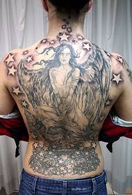 Анђеоска тетоважа са пуним леђима