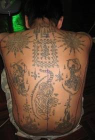 Vzor tetovania zadného tibetského budhizmu