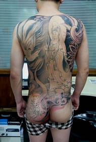 Iomlán de tattoo traidisiúnta Guanyin