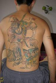 Чоловіча татуювання судді на повній спині
