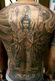 ʻO ka hoʻihoʻi piha o nā kāne hoʻokahi kaukani lima ʻo Guanyin tattoo