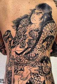 Japansk manlig tatueringsmönster med full rygg