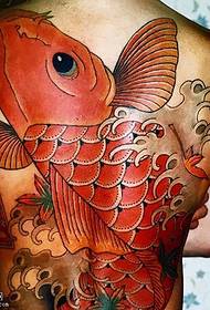 Big back classic big koi tattoo pattern