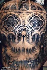 Úplné zadní ďábel budoár tetování vzor