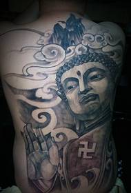 Magna Buddha statuam est plena superbis tattoos