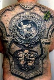 Plne realistický trojrozmerný vzor tetovania kameňov