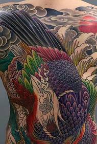 Värikäs koko takaosa tatuointi tatuointi malli