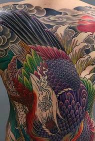 Padrão de tatuagem colorida cheia volta totem