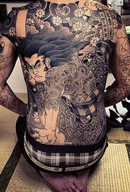 Modello di tatuaggio totem giapponese con schiena piena bello perfetto