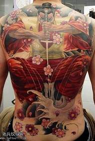 Samuraj klasické krásné tetování vzor