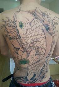 Chinese classic traditional squid tattoo pattern