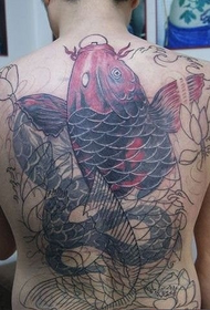 Pilna valdonīga ķīniešu kalmāra tetovējuma ilustrācija