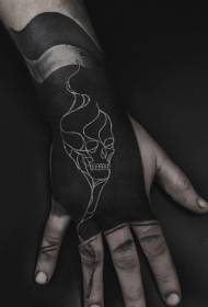 Черно-белые татуировки Daquan разнообразные черно-белые татуировки черепа и индивидуальный геометрический рисунок татуировки