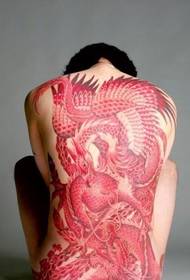 Kaunis phoenix-tatuointi naispuolisen phoenix-takapenkin kanssa, naaras, täysi selkä, kauneus, selkä, naaras, selkä