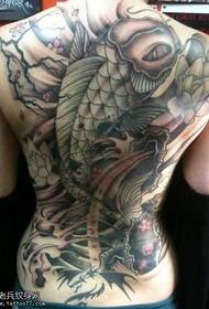 Obrazac za tetovažu lignje s punim leđima