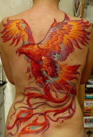 Pom zoo kom zoo puv puv rov qab Phoenix tattoo ua haujlwm