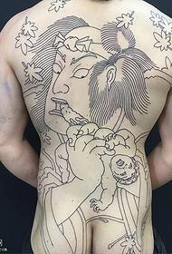 I-Big arm pried line Musashi tattoo iphethini