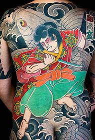 Пълен цвят японски модел татуировка на тотем