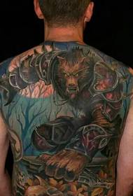 Tattoo tattoo totem dath iomlán an-fiáin
